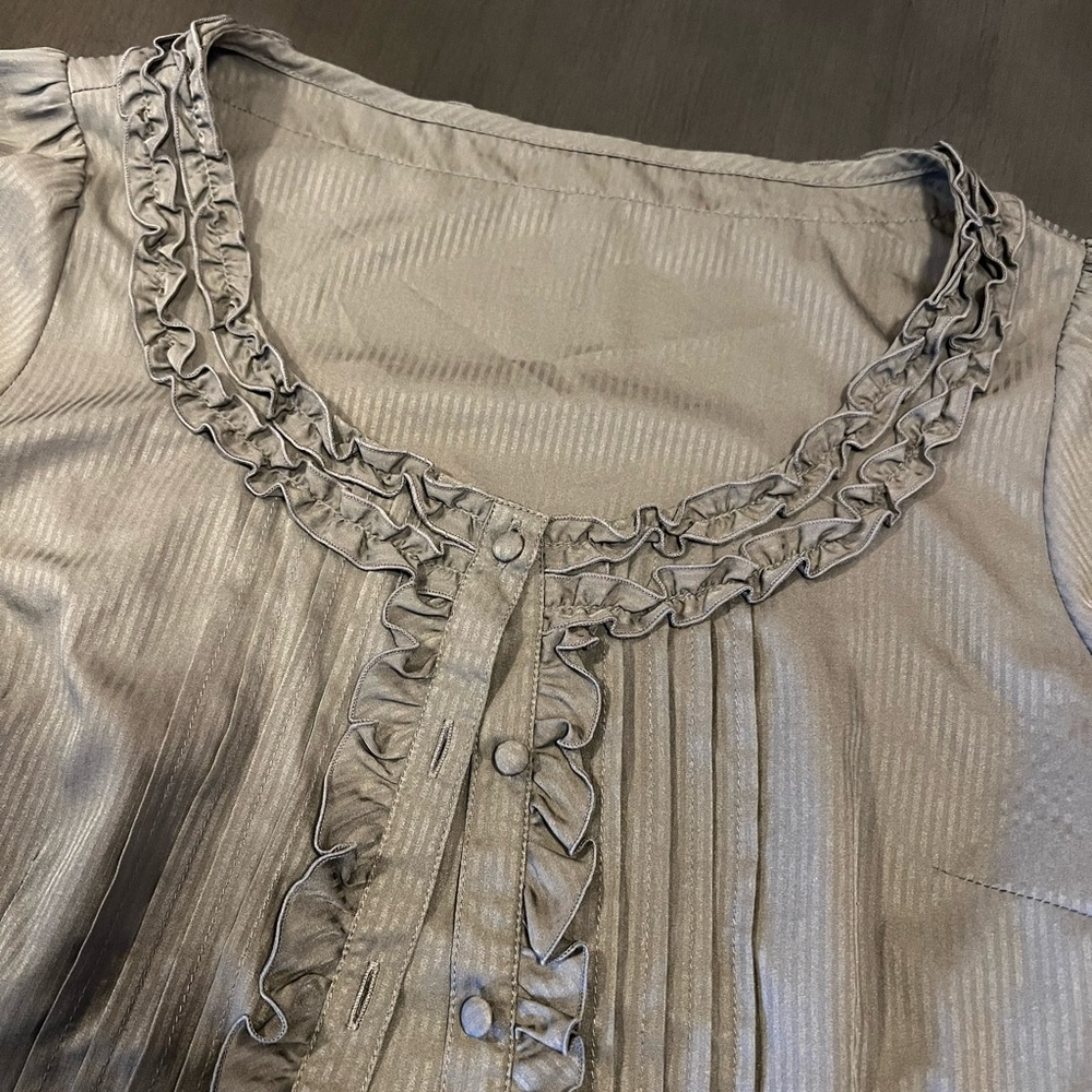 Brown Button Down Blouse - image 4